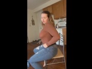 Preview 6 of Big juicy farts on wooden chair (FULL VIDEO)