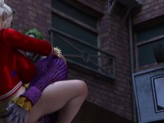 The Joker Fucks Harley Quinn in dirty Alley way