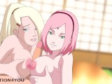 Sakura and Ino Naruto Titjob Anime Hentai Cartoon Kunoichi Trainer Boruto 熟女ティーン アジア人 日本人 ブロンド