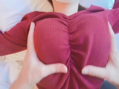 【おっぱいASMR】ニットの中には柔らかい爆乳が隠れていました。 - Screenshot 6 of 16 - Big Boobs