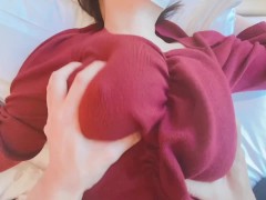 【おっぱいASMR】ニットの中には柔らかい爆乳が隠れていました。 - Screenshot 8 of 16 - 無 修正