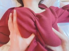 【おっぱいASMR】ニットの中には柔らかい爆乳が隠れていました。 - Screenshot 9 of 16 - 素人