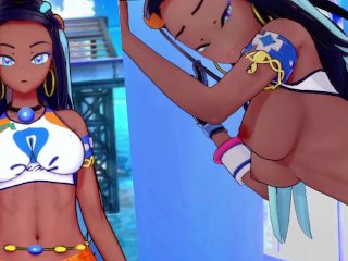 ebony, pokemon nessa, creampie, verified amateurs