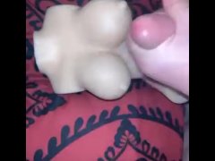 Fuck my toy and cum on its tits