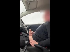 Jerking off in a car in public