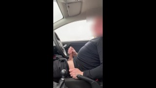 Jerking off in a car in public