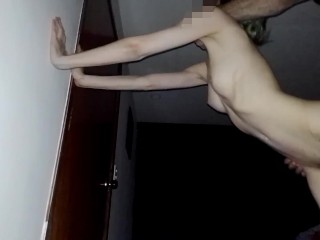 Horny Petite asks me to fuck her hard and she can't stand up from orgasm