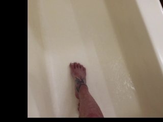 solo female, kink, wet feet, feet