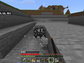 Копание ямы в яме в Майнкрафт