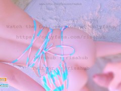 Quick sex in the rocks on the public beach on the island