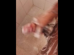 Rich handjob while my slutty stepmother watches me