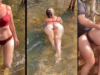 Трахнул сводную сестру-подростка во время отпуска в секретном месте для купания
