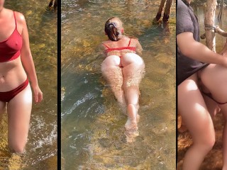 Fucked Teen Stepsister while on Vacation at a Secret Swimming Spot