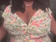 Preview 2 of Busty Beauty Shows Off Large Breasts in Her New Dress Part 1