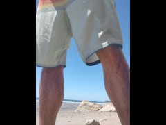 Watch your stepbrother piss on the beach...
