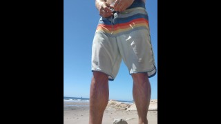 Watch your stepbrother piss on the beach...