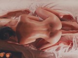 Cumshot slomo – Busty babe gives a nake massage and rides on cock
