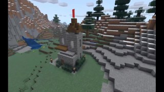 How to build a tiny 8x8 castle in Minecraft