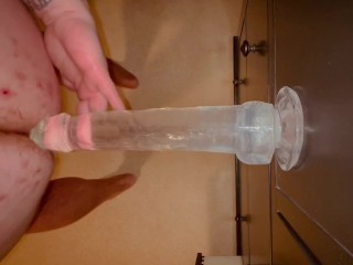 10 Inch Dildo Slides right into my Ass