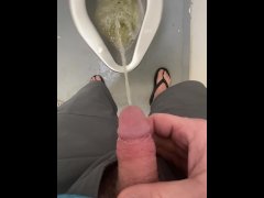 Pissing in a public restroom…I held it for so long!