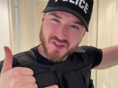 Macrophilia - giant police officer shrunk boot crush