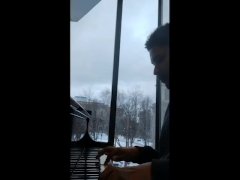 Pubic sex on piano