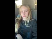Preview 1 of Cute Blonde Teen Flashes Tits in Public