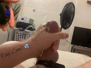 Exploding White Cock with Cock ring sent to me by @ValentineChapl5 [HOT]