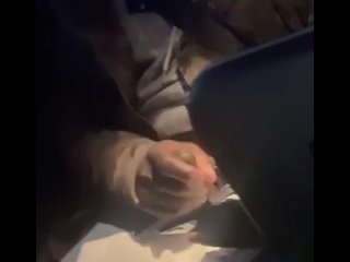 cumshot on the highway while driving