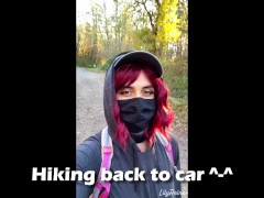 Naughty Femboy Flashes Cock and Asshole in Hike through the Woods | ASMR