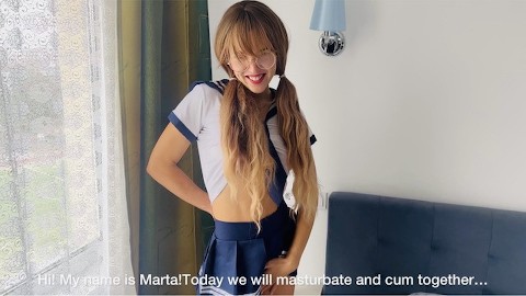 JOI with japanese schoolgirl in russian subtitled 4k