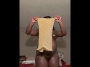 Preview 1 of Mommy Mook tries on too tight stripper clothes| OF:sweet-tooth