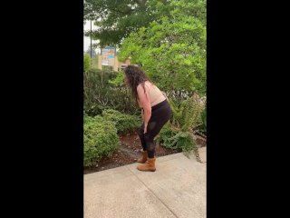 Cute Milf Trixxi Love Cums in_Public Parking Lot While Smoking with_LOVENSE Lush Remote_Control