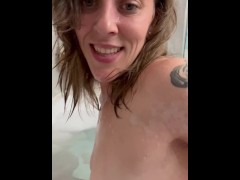 MILF bath time fun