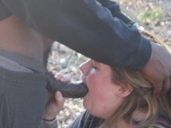 Super head from blonde bbw outdside