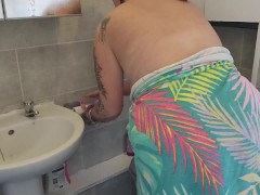 Cleaning the Bathroom with my Tits out - Screenshot 7 of 16 - Amateur Milf