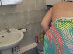 Cleaning the Bathroom with my Tits out - Screenshot 8 of 16 - Step Mom