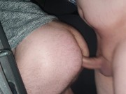 Preview 2 of I put my fingers, dick and my tongue inside the dude's ass. I fucked him in the back seat of my car