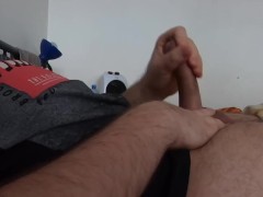 Jelqing routine and masturbating till cumshot