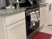 Preview 3 of Young Woman Pisses On Kitchen Floor While Cleaning