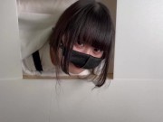 Preview 2 of 【Japanese Amateur】She couldn't get out of the wall, so she pulled out a blowjob.【Esunoa】