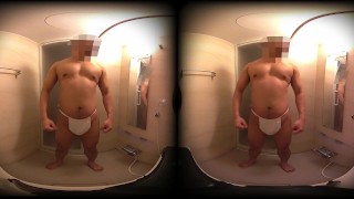 Lukewarm Lotion Masturbation by Muscle Boys in the Bath