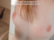 Preview 4 of Whipped a girl on her tits, pussy, stomach, ass, and cum in her pussy