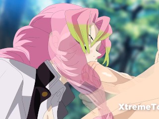 Mitsuri Takes Iguro to the Forest to Give him a Rich Blowjob - Demon Slayer