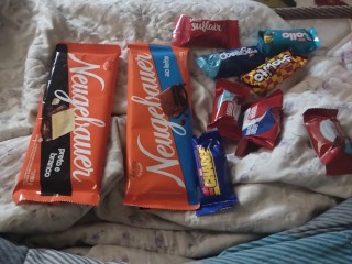 I Didnt Wanna Eat all this Chocolate Alone, but i have nobody with me
