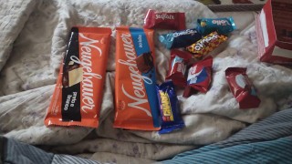 I didnt wanna eat all this chocolate alone, but i have nobody with me