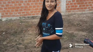 Young cheap slut caught on the street lets herself be fucked by a cell phone