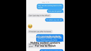 Cuck Hubby espera su turno después de un almuerzo rápido follada