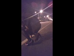 深夜野外露出 CD Lotus outdoor walk (old video)