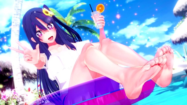 СЕКС НА ПЛЯЖЕ С AI HOSHINO 😘 OSHI NO KO HENTAI